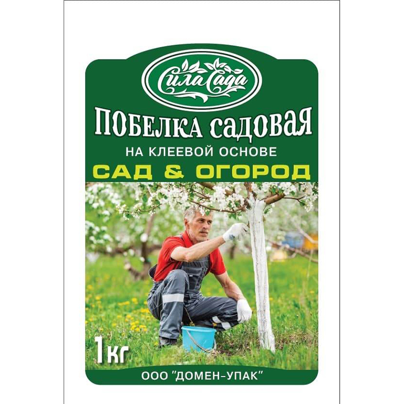 Садовая побелка 1кг на клеевой основе (Домен)(15шт)