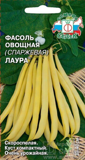 Фасоль Лаура спаржевая кустовая 5г (Седек)