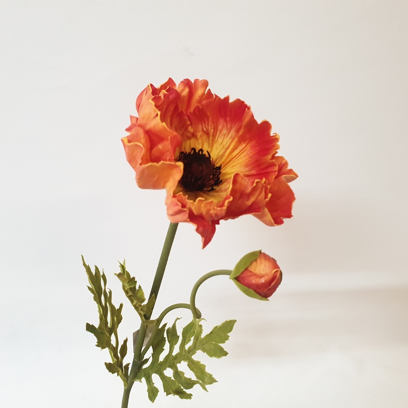 Ветка Мака с бутоном PKSBD-2 крупный 63см (Сиб Сад)