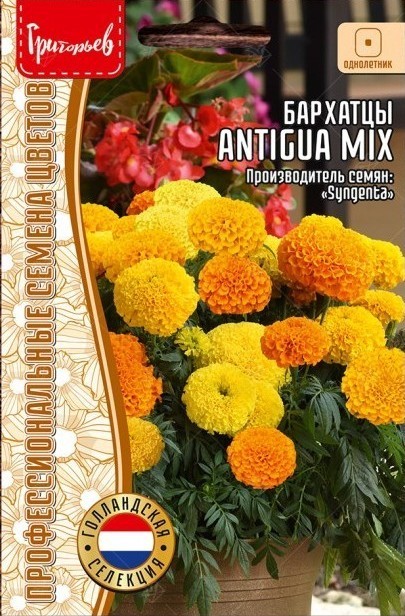 Бархатцы Антигуа Mix F1 прямостоячие (Antigua) (Syngenta) 10 шт. / 12.30 г. Акция!!!