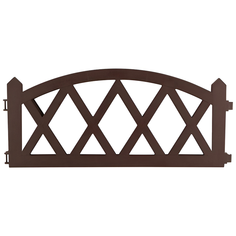 Забор декоративный Арка коричневый 2,4м (4секции) В26см (Мастер Сад)(8шт)