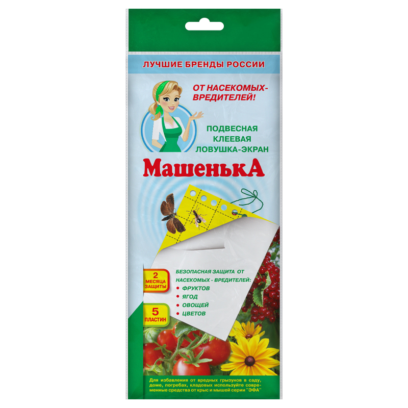 Ловушка от сад вред Желтая 5пластин Машенька (КапиталПрок)(60шт)