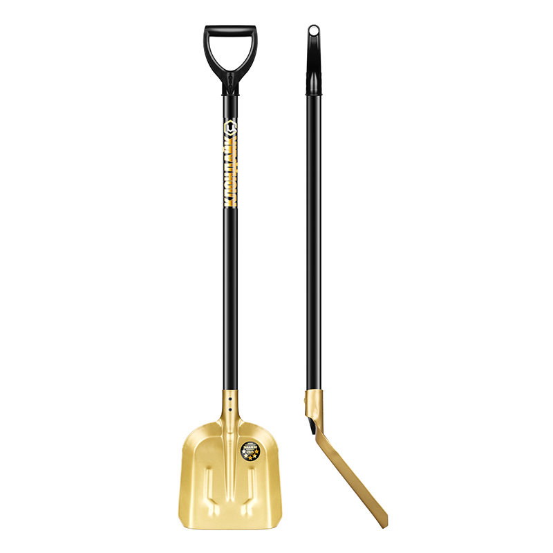 Лопата Совковая 2219-Ч Золотая с ребрами жесткости с д/ч (ЦИ)