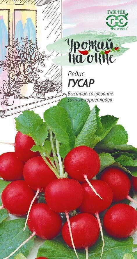 Редис Гусар Ленивый огород 2г (Гавриш)