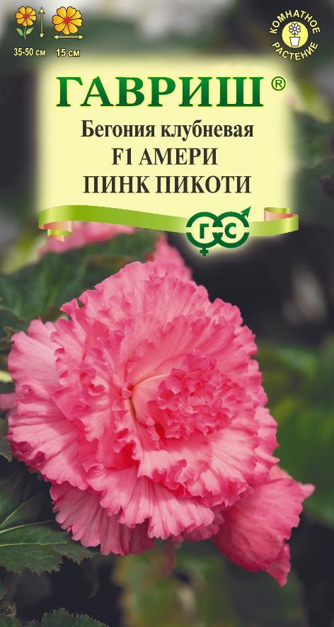 Бегония Амери пинк пикоти F1 клубневая 4шт (Гавриш)