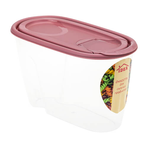 Емкость для сыпучих продуктов 0,9л ягодный 1220 (30шт) (М-пласт)