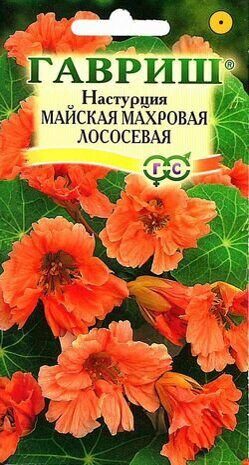 Настурция Майская Лососевая махровая вьющаяся однолетник 1г (Гавриш)