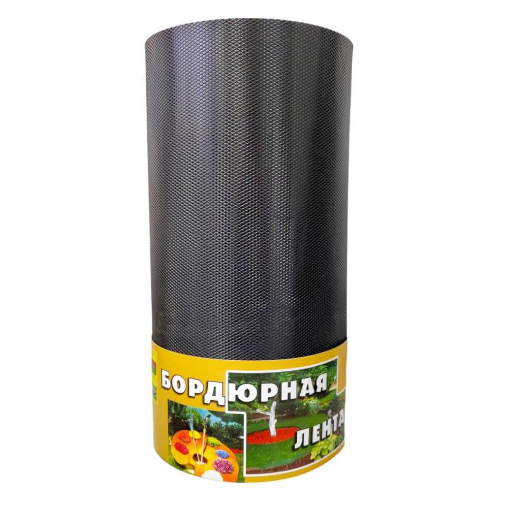 Бордюрная лента 30см*9м  черная (6шт)