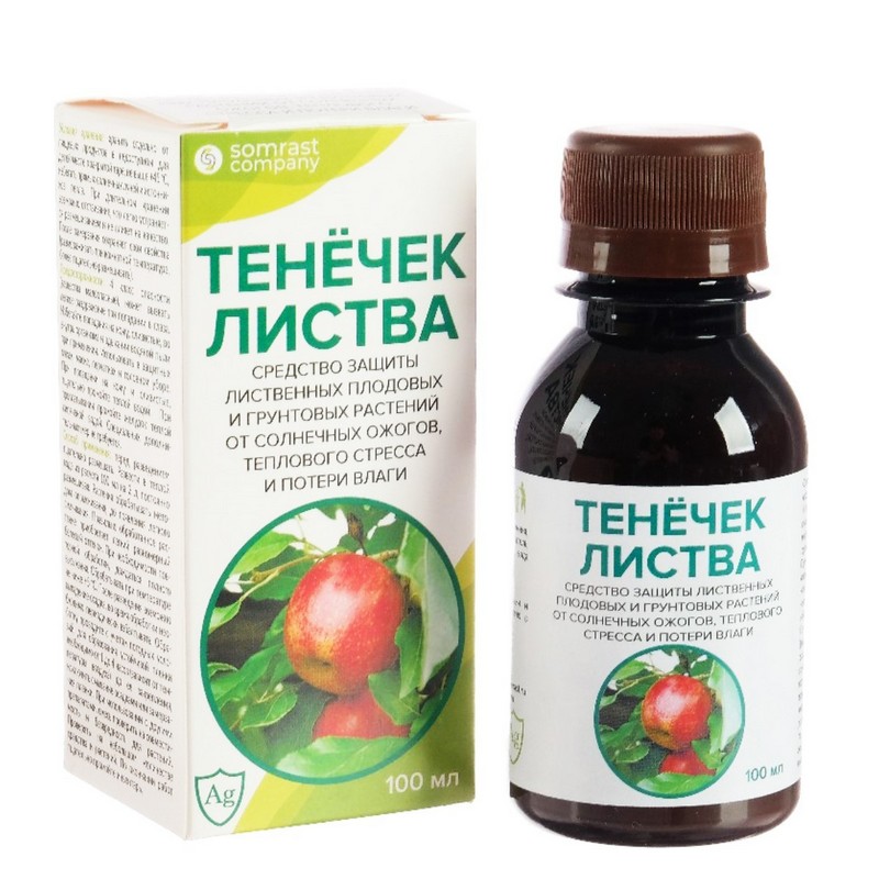 Тенечек Листва 100мл от солнечных ожогов (Сомраст)(30шт)
