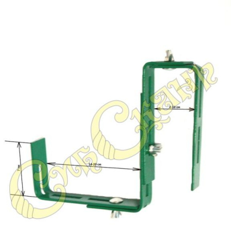 Кронштейн для балконных кашпо зеленый (СибСкань)