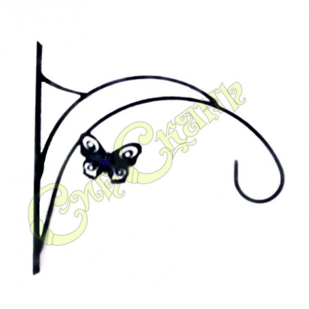 Кронштейн Бабочка для подвесных кашпо белый (СибСкань)